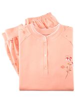 Schlafanzug, Langarm mit Knopfleiste und B&uuml;ndchen 