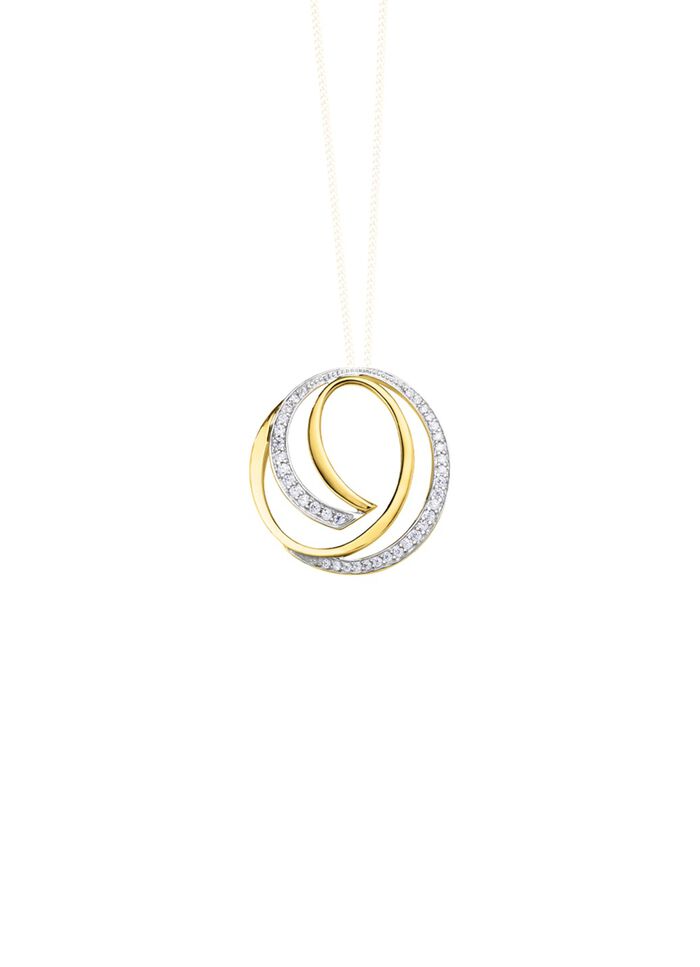 Anh&auml;nger in Bicolor mit Zirkonia 