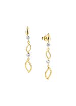 Zarte Eleganz in Bicolor: Ohrstecker mit synth. Zirkonia 