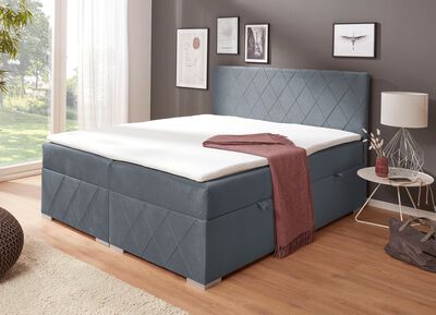 Boxspringbett mit Topper und Bettkasten 