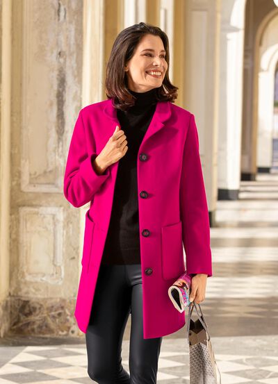 Kurzmantel mit Stehkragen 