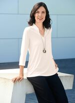 Shirt-Tunika mit Stehkragen 