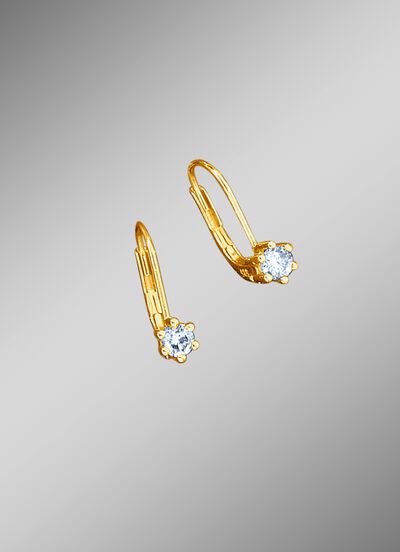 Diamant-Ohrringe mit 2 Brillanten 