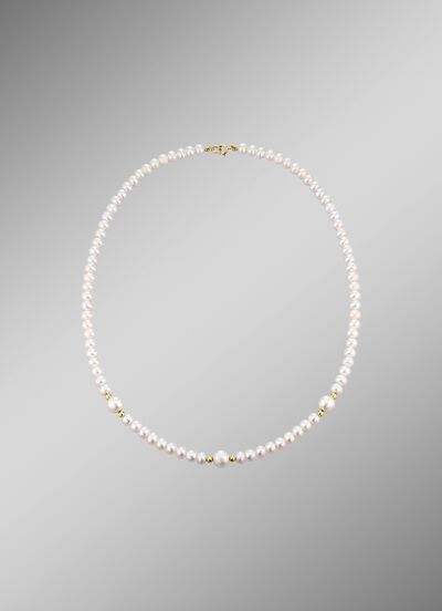 Halskette mit S&uuml;&szlig;wasser-Zuchtperlen 