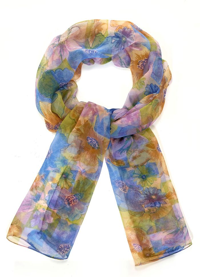 Schal mit Bl&uuml;tendessin 