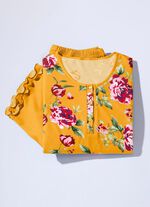 Zweierpack Schlafanz&uuml;ge mit gebogten Abschl&uuml;ssen und Knopfleiste 