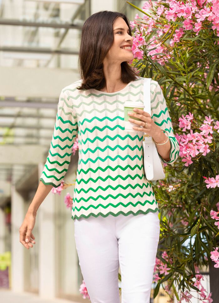 Pullover mit Wellenringeln 