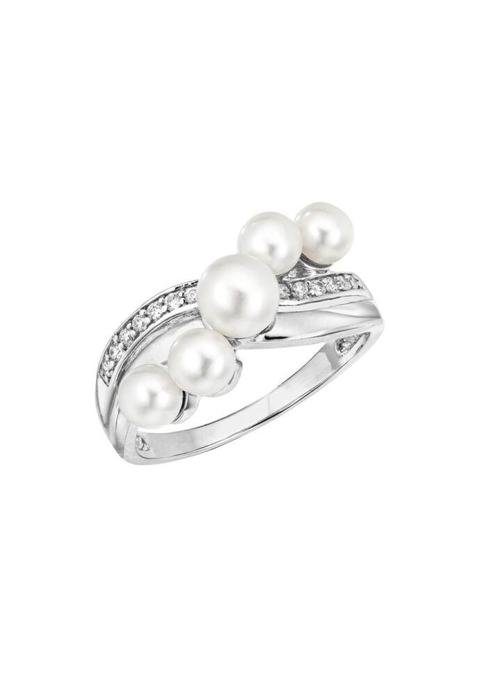 Perlenglanz und strahlende Eleganz: Damenring mit S&uuml;&szlig;wasser-Zuchtperlen 