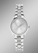 Silberfarbenes Damenuhrset 3-tlg. 