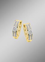 Hochwertige Creolen mit Brillanten und Diamanten 