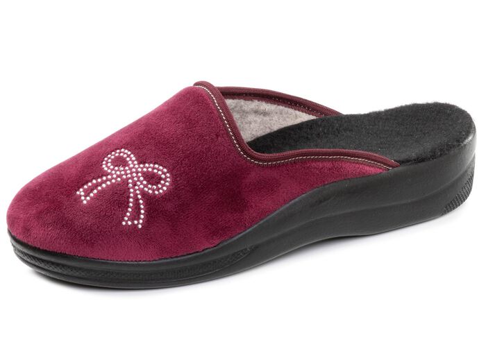 Zweierpack, klassische Damen-Hausschuhe, Weite G, mit funkelnden Glitzersteinchen 