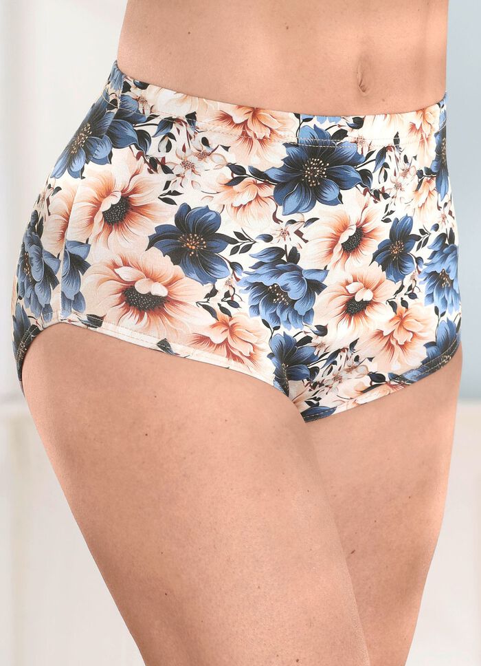 Laurina Dreierpack Slips mit Floraldessin 