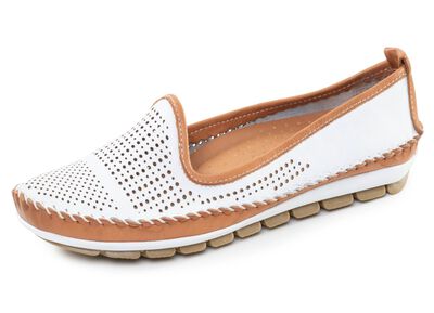 Gemini, sommerliche Damen-Slipper, Weite G, mit herausnehmbarem Fu&szlig;bett 