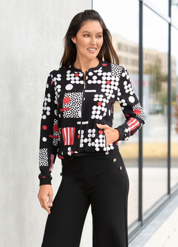 Blusenjacke mit Rippenstrick 