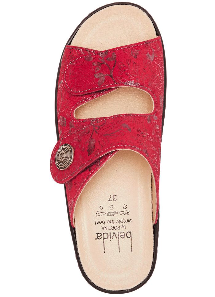 ELENA EDEN, klassische Damen-Pantoletten, Weite H, mit herausnehmbaren Fu&szlig;bett 