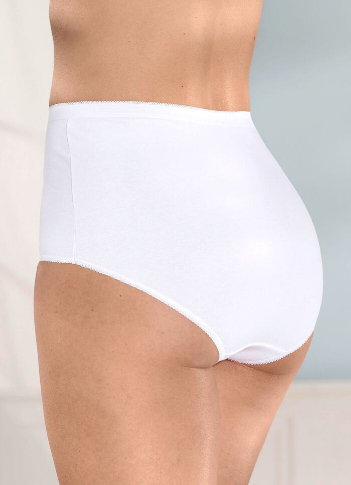 Viererpack Slips mit kleinem Strassherz im Vorderteil 