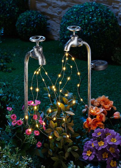 Solar-Wasserhahn, 2er-Set, aus solidem Eisen 