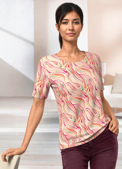 Shirt mit rundem Halsausschnitt 