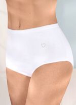 Viererpack Slips mit kleinem Strassherz im Vorderteil 