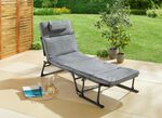 Gartenliege 2 in 1 mit zus&auml;tzlichem Kopfkissen 