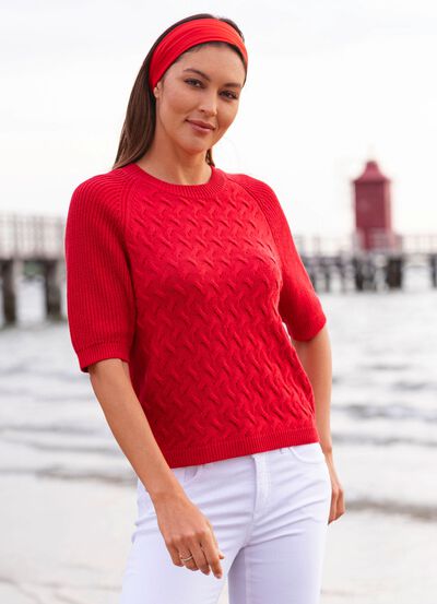 Pullover mit recycelter Baumwolle 