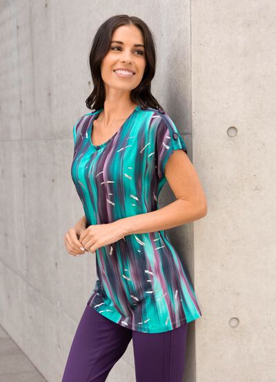 Shirt mit silberfarbenem Foliendruck 