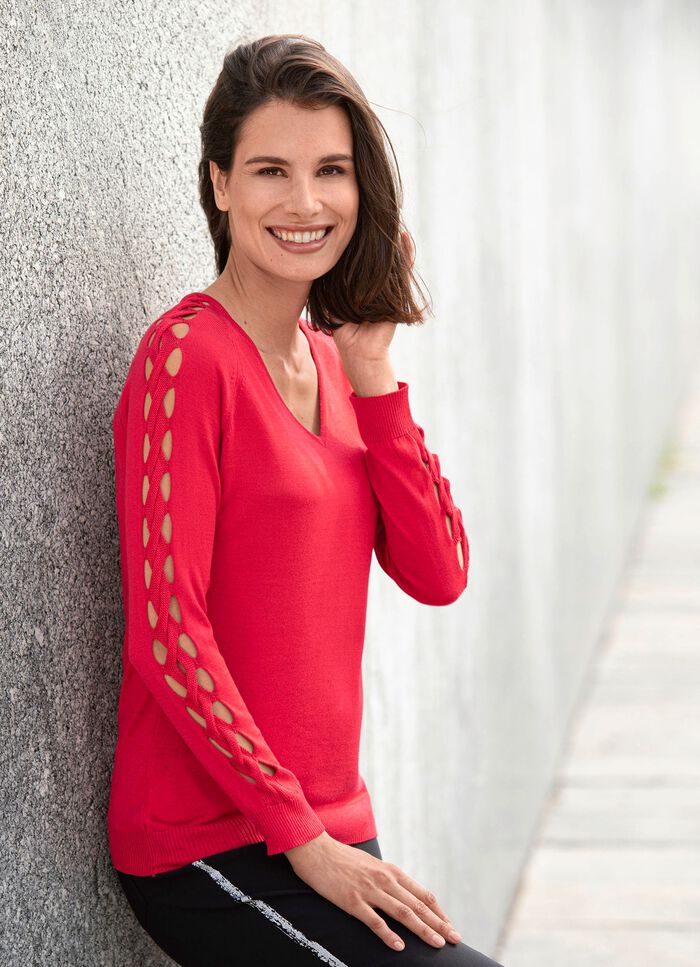 Pullover in weicher leicht gl&auml;nzender Qualit&auml;t 