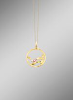 Anh&auml;nger mit Edelsteinen und synth. Zirkonia 