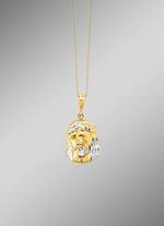 Diamantierter Anh&auml;nger in Bicolor 