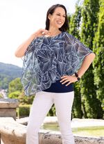 Poncho-Tunika mit eingearbeitetem Top 