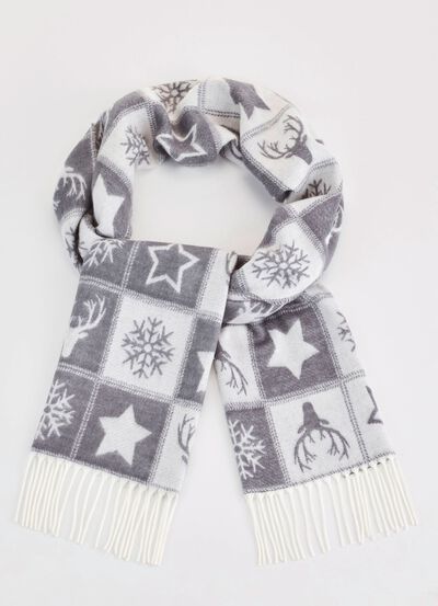 Schal mit winterlichen Motiven 