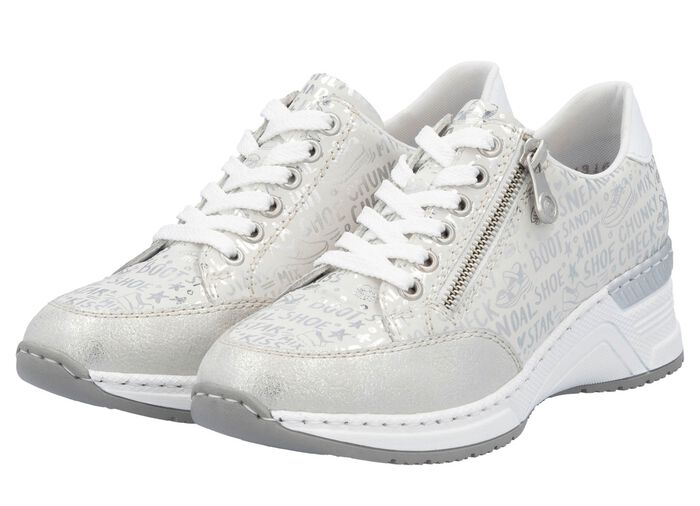 Rieker Schn&uuml;r-Sneaker aus bedrucktem Synthetikmaterial 