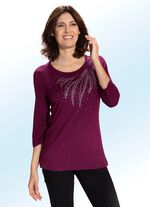 Shirt mit schm&uuml;ckender Steinzier in 2 Farben 