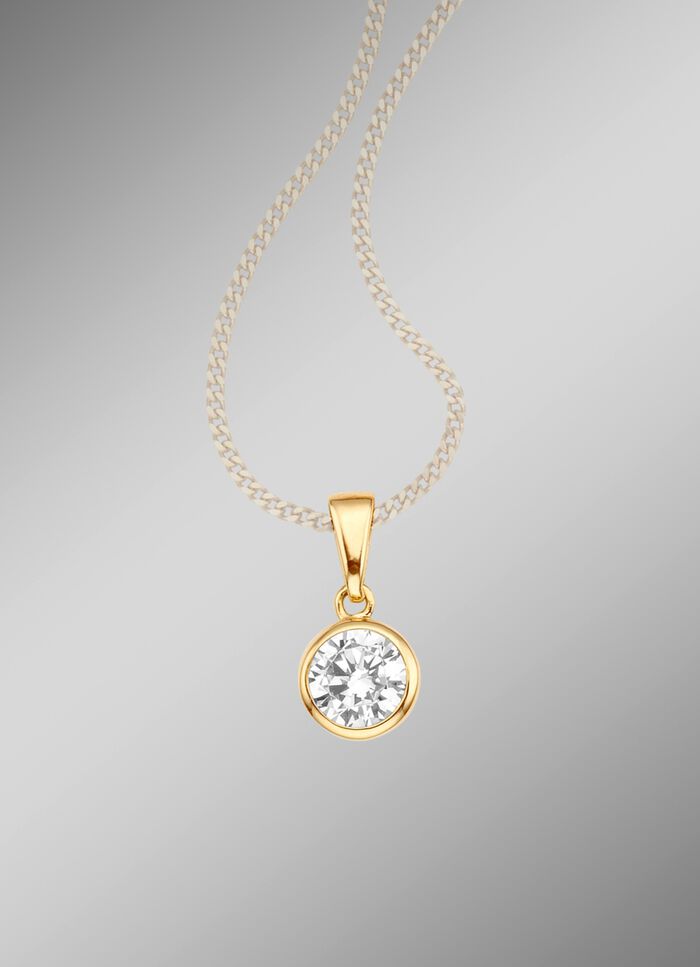 Anh&auml;nger mit synth. Zirkonia 