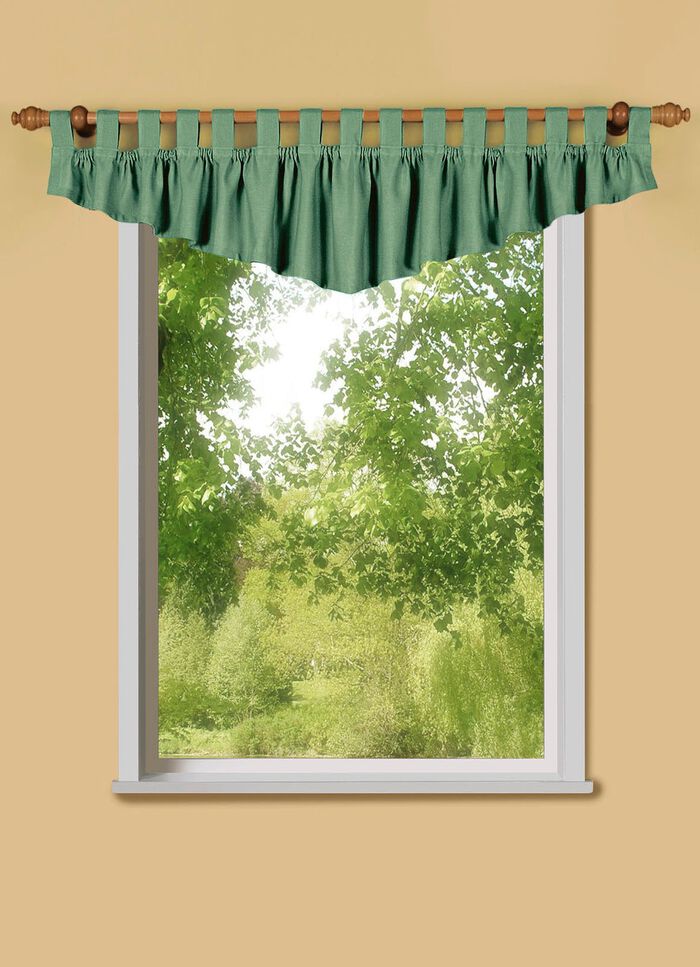 Querbehang mit Schlaufen und Universalschienenband 