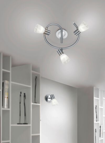 Deckenleuchte aus mattem Metall 