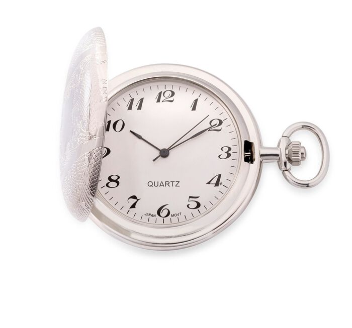 Quartz-Taschenuhr mit Metallgeh&auml;use 