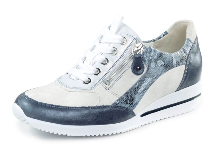 Waldl&auml;ufer Sneaker aus edlem Leder-Materialmix 