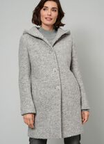 Longjacke mit fester Kapuze 