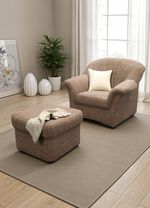 Gem&uuml;tlicher Sessel und Hocker 