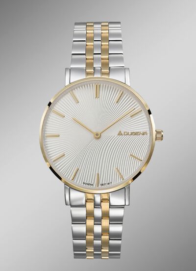 Dugena-Quartz-Damenuhr mit Edelstahlbandgeh&auml;use 