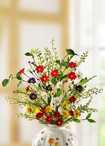 Bl&uuml;tenstrau&szlig;  aus Kunst und Textilmaterial, 2er-Set 