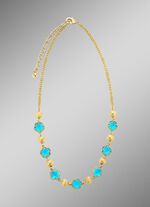 Schmuckset,  3-teilig, mit Kristallsteinen in T&uuml;rkis 