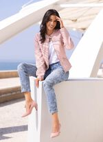 Kurzjacke mit kleinem Stehkragen 