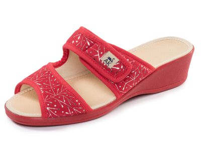 Leichte, Damen-Pantoletten, mit Klettverschluss 