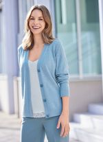 Strickjacke mit Schurwolle und Kaschmir 