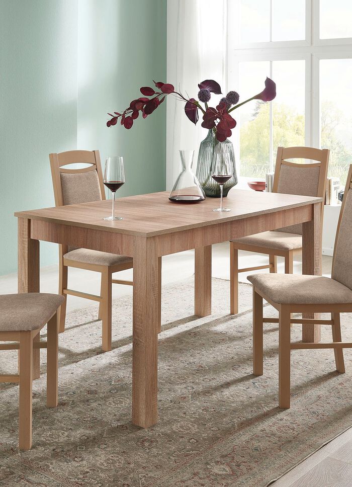 Esstisch mit laminierter Holz-Wabenplatte 