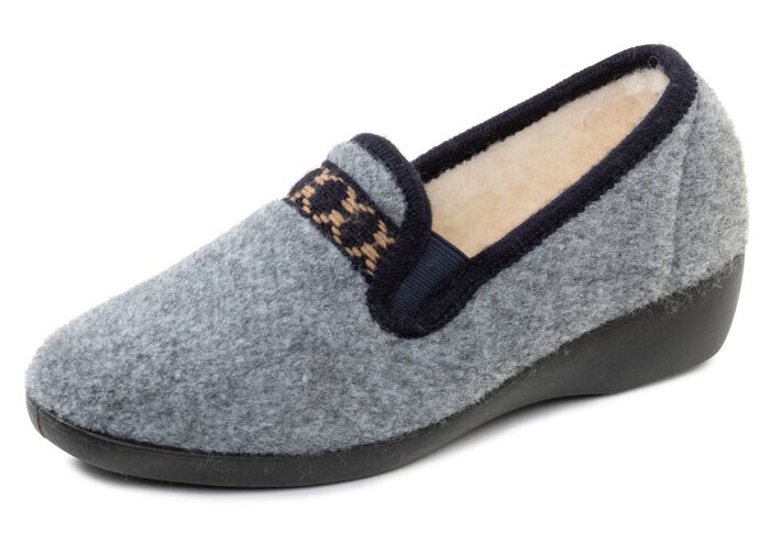 Klassische Damen-Hausschuhe, mit Gummizug 
