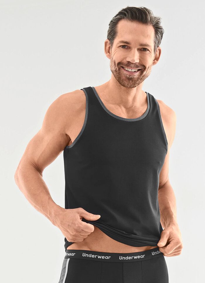 Dreierpack Achselshirts aus Feinjersey 