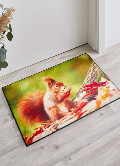 Fu&szlig;matte mit Eichh&ouml;rnchen-Motiv 
